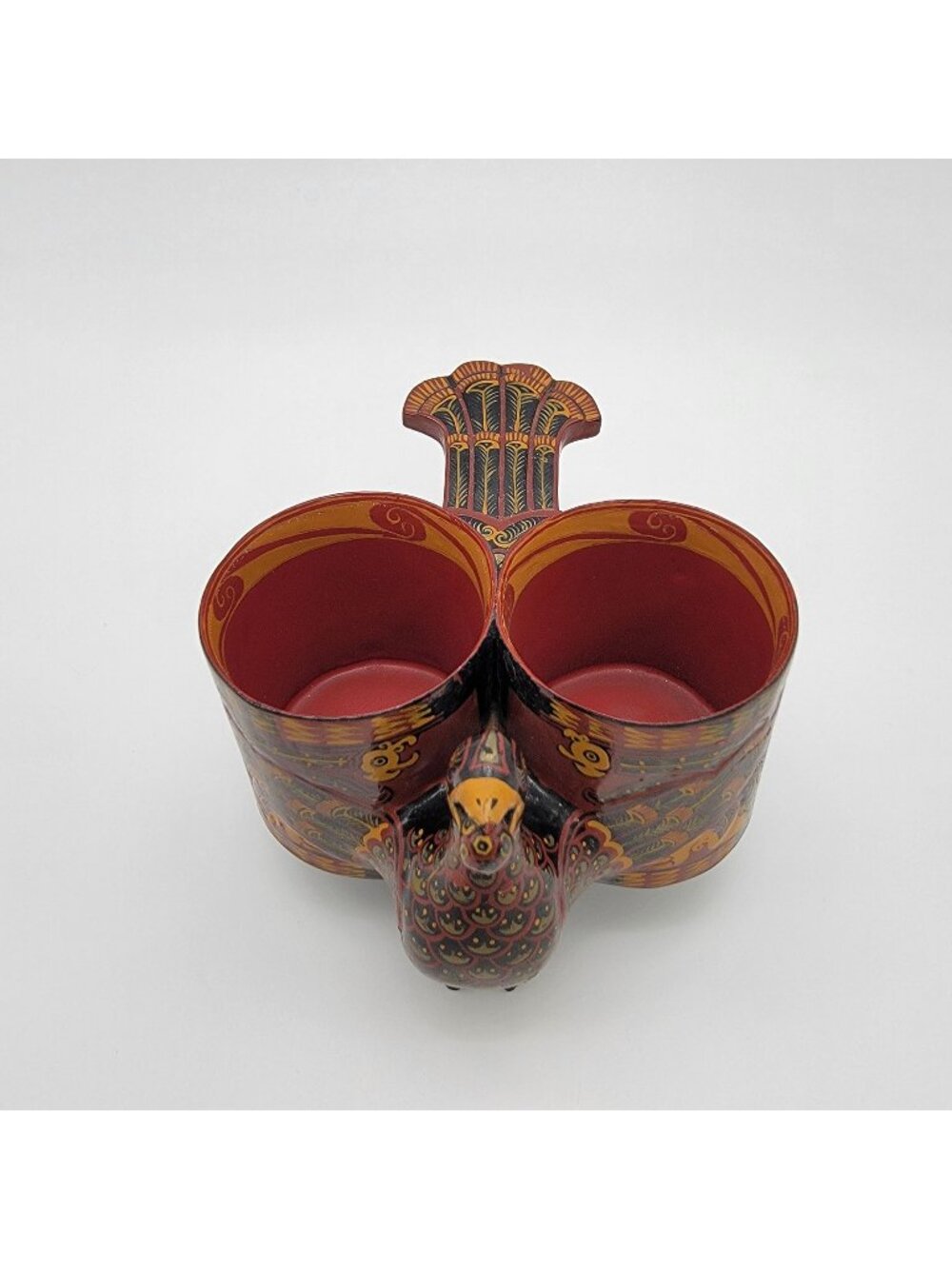 Vintage Chu Warring States Phoenix Bird Jingzhou Lacquer Ware Ceremonial Cup Rep